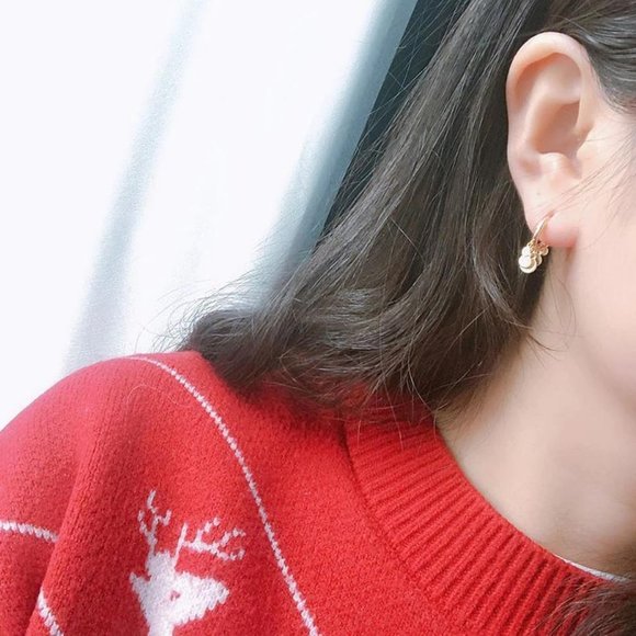 NEW 925 Sterling Silver Coin Hoop Earrings - Picture 7 of 8